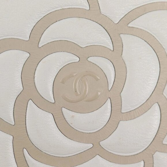 CHANEL Tote Bag Lamb Skin Beige Gold CC Auth 118935V - Picture 11 of 16